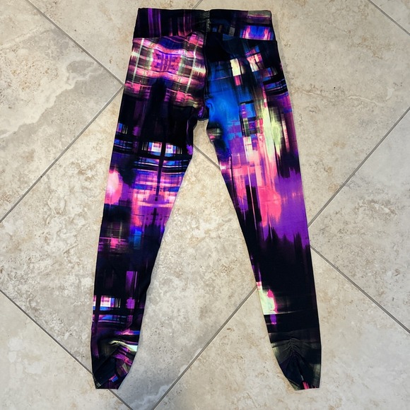 Calvin Klein Performance Leggings Quick Dry Abstract Multicolor Size XSmall Used - Picture 2 of 7